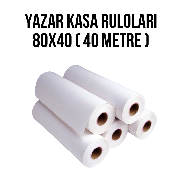 yazar kasa ruloları 80x40 ( 40 Metre )
